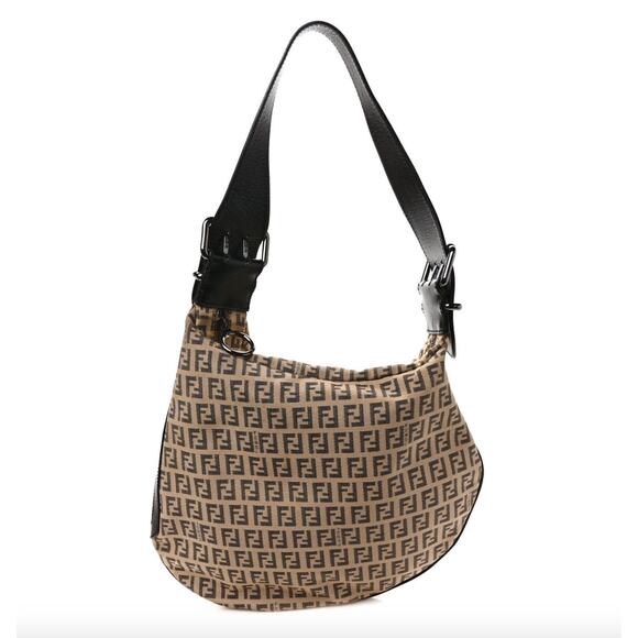 Fendi  Zucchino Oyster Tobacco shoulder bag - Picture 1 of 5